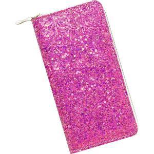 KUKOO 반짝이 지갑 여성용 반짝이는 긴 휴대폰 클러치 카드 홀더