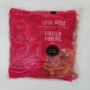 [얌얌마켓] 냉동 홍피망 슬라이스 1kg (아이스박스 포함)