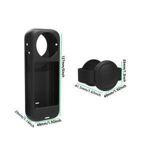 호환품 인스타 360 X4 실리콘 바디 렌즈 보호 커버, 미끄럼 방지 스크래치