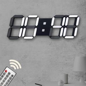 럭키타임 3D LED 39cm 대형 시계 리모콘 날짜 온도 타이머
