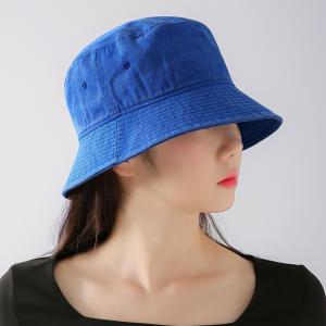 파란색 초록색 무지 벙거지 모자 봄 여름 버킷햇
