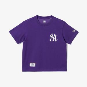갤러리아 [뉴에라][키즈]MLB 뉴욕 양키스 베이직 셋 업 티셔츠 퍼플(14310290)