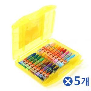 [GIL61P9]미술 18색 크레파스 옐로우x5개 유아용색연필