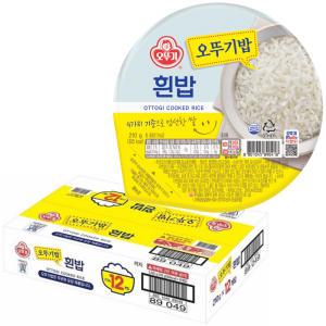 오뚜기 맛있는 오뚜기밥 백미 210g 12개 흰쌀 즉석밥