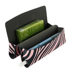 케이스 파우치 고급형 일체형 포터블 휴대용 아이코스 일루마 패턴 인조 가죽 플립 백 원 홀더 커버 지갑