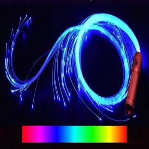 LED 광섬유 채찍 플래시 로프 댄스 소품 다양한 라이트 쇼 스윙 박동 도구  작동 130 개 0.75mm