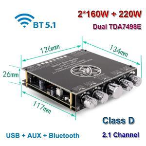 TPA3251 블루투스 파워 앰프 보드 2x220W 350W 2.1 Ch 클래스 D USB 사운드 카드 서브 우퍼 시어터 오디오