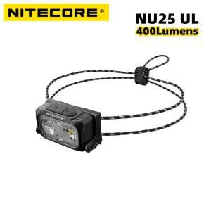 NITECORE NU25 UL 헤드램프 듀얼 빔 USB-C 충전식 400 루멘 헤드라이트 스포트라이트 투광 조명 650mAh 배