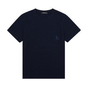 [롯데백화점]헤지스키즈 포켓 베이직 티셔츠(HUM11TR37M-NV)