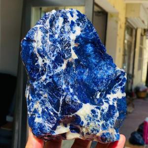 요퍼라이트 대형 블루 소달라이트 암석 크리스탈 원석 치유용 거친 미네랄 표본