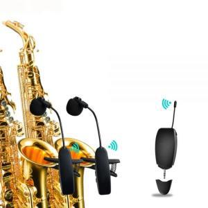 색소폰 무선 핀 마이크 UHF 악기 리시버 송신기 트럼펫 시스템 클립