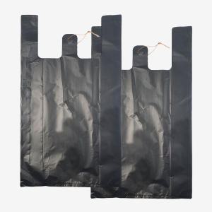 월드크린 손잡이 비닐봉투 10L 200장 검정색 재활용 배변 음식물 쓰레기 대형 마트 봉투