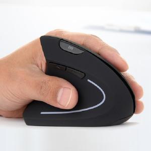 코시 왼손잡이 전용 인체공학 손목보호 버티컬 USB 무선 마우스 / 사무용 편한 터널증후군 예방 mouse 추천