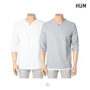 [하프클럽/HUM]남) 프레임 7부 티셔츠 2(FHNMCTV129M)