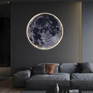 IRALAN 달 벽 조명 3D 벽화 지구 벽 조명 리모컨 천장 램프 거실 현실적인 Led 램프 홈 액세서리