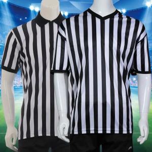 줄무늬 심판 유니폼 반팔 브이넥 착용 남자 축구 농구 코트 셔츠 스포츠 용품 칼라 티셔츠