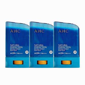 [무료배송] AHC 내추럴 퍼펙션 더블 쉴드 선스틱 (파랑색) 22g (SPF50+) 3개_MC