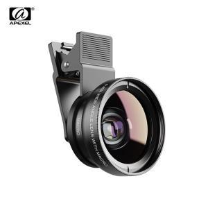 APEXEL APL-0.45WM 전화 렌즈 키트 0.45x 슈퍼 광각 및 12.5X 슈퍼 매크로 렌즈 HD 카메라 렌즈