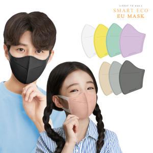 스마트에코이유 100매 블랙/화이트/컬러 새부리형 성인용 어린이용 일회용 마스크