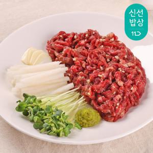 신선밥상 한우 1+등급 육회 냉장 200g+양념소스 소고기