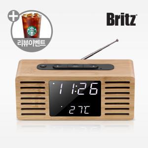 브리츠 BZ-E2R 효도 소형 탁상용 FM 라디오 무소음 알람 시계