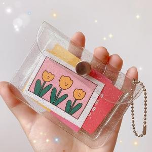 [신세계몰]여자카드지갑 명함 투명 동전 미니 카드포켓 글리터