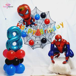 스파이더맨 생일풍선 파티용품 가랜드 숫자