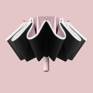 [디지토]디지웰 거꾸로 3단 완전 자동 우산 암막 튼튼한 접이식 예쁜 자외선차단 자동 우산