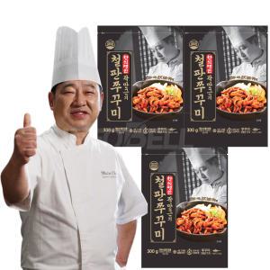 한식 명인 곽만근 철판 쭈꾸미 볶음 간편식 밀키트 숯불 불맛 매콤 양념 쭈꾸미 주꾸미 3팩