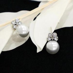 [신세계라이브쇼핑][옷자락] 여자 심플 진주 큐빅 웨딩 신부 스냅 촬영 귀걸이