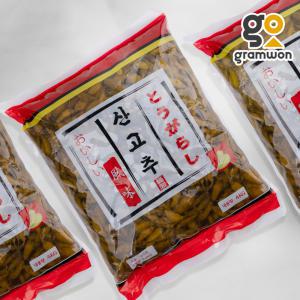 산고추(4kgX4팩) 토호 고추 절임 장아찌 초밥 반찬 업소용 파우치