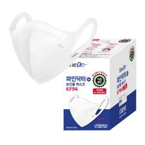귀가 편안한 KF94 컬러마스크 50p 파인닥터-화이트