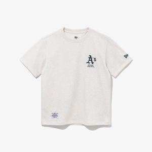 갤러리아 [뉴에라][키즈]MLB 오클랜드 애슬레틱스 레터링 티셔츠 오트밀(14310