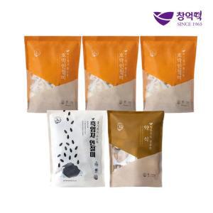 창억모듬떡 5봉(호박인절미X3+흑임자인절미+약식)