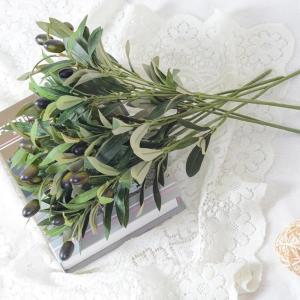 올리브나무조화 인공 올리브 나뭇잎 식물 꽃꽂이 꽃병 액세서리 홈 테이블 화환 센터피스