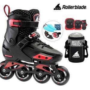 [롤러블레이드]아동 인라인 스케이트 롤러블레이드 에이팩스 레드+가방+보호대 신발항균건조기 휠커버 외