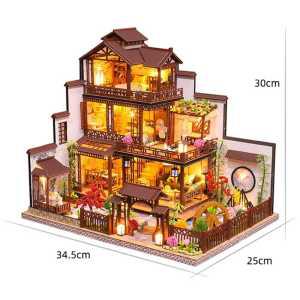 미니어쳐 집 만들기 모형 장식 미니어처 빌라 DIY 주택 만들기 일본풍 미니 인형 집