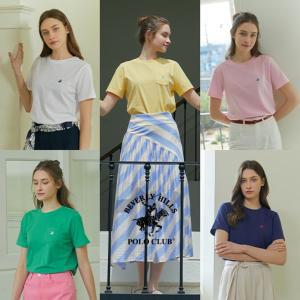 [신세계몰]비버리힐즈폴로클럽 여성 데일리 코튼 반팔 티셔츠 5종