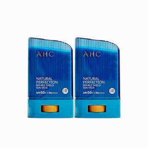 [무료배송] AHC 내추럴 퍼펙션 더블 쉴드 선스틱 (파랑색) 22g (SPF50+) 2개_MC