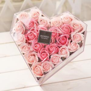 하트 장미 플라워박스 핑크 생일 기념일 비누꽃 선물 로즈데이 꽃 여자친구선물