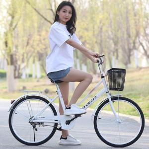 여성용 바구니 자전거 출퇴근 클래식 알루미늄 24인치 경량