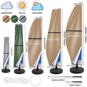 야외 정원 파라솔 커버 로드 및 풀 링 UV 차단 210D 옥스포드 방수 패브릭 캔틸레버 대형 우산