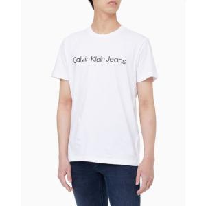 [갤러리아] [캘빈클라인 진]남성 레귤러핏 인스티튜셔널 로고 스트레치 반팔 티셔츠(J321612YAF)
