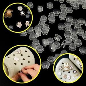 투명 꼬다리 꽁다리 버클 단추 버튼 크록스 파츠 만들기 장식 부자재 재료 DIY