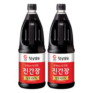 청정원 두번달여 더진한 진간장, 1.7L, 2개