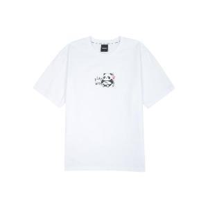 [에비수]팬더 레터링 루즈핏 반팔 티셔츠_EU2UTS704_WH