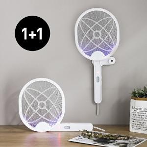[모리츠][1+1] 전기 모기채 모기 벌레 해충퇴치 충전용 네트 유인 램프