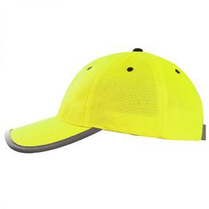 높은 가시성 반사 야구 모자 노란색 안전 작업 헬멧 세탁 교통
