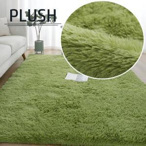 방바닥매트 거실용 녹색 카펫 플러시 러그, 침실 바닥 푹신한 매트, 미끄럼 방지 홈 장식 부드러운 벨벳