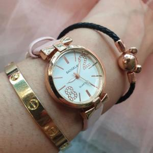 [RG5278OR]핑크펄 소녀 리본 여자 손목시계 여성손목시계